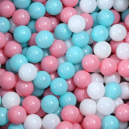 Bolas/pelotas tres colores rosa, azul y blanco de piscina infantil con un diámetro de 5,5cm - ByLeoZ