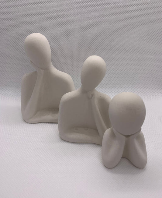 Figuras de resina de parejas, familia, papá, mamá y niño/a hechas a mano - ByLeoZ